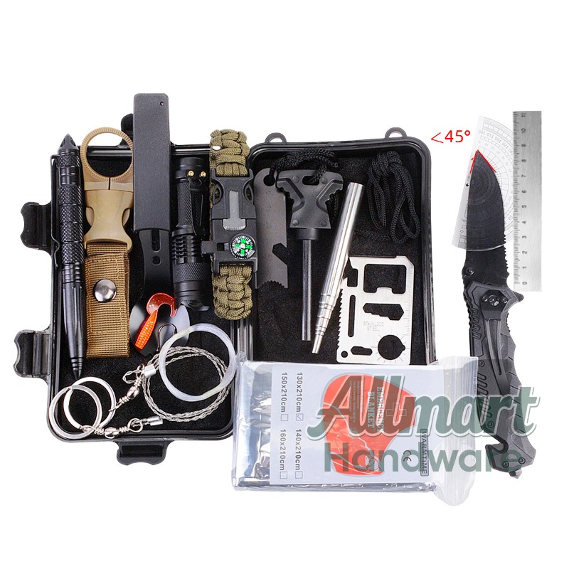 Outdoor Camping Box - Multifunctionele draagbare EDC-overlevingsgereedschapskist, noodapparatuur voor buiten