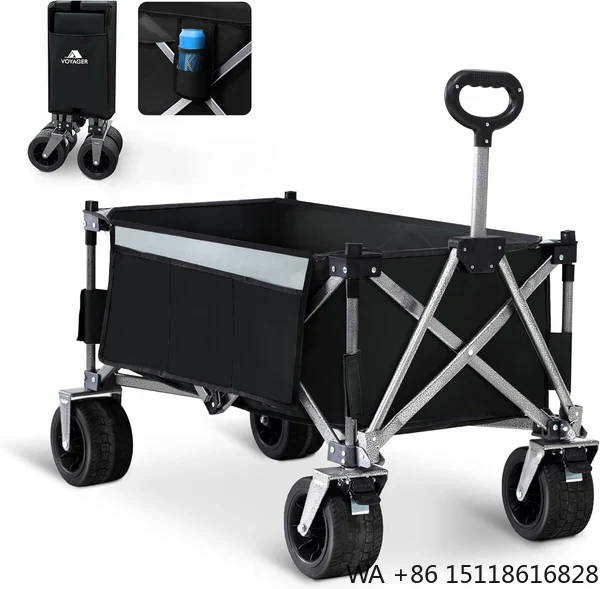 Outdoor Camping Folding Table - Inklapbare Campingwagen, Draagbare Opvouwbare Utility Trolley
