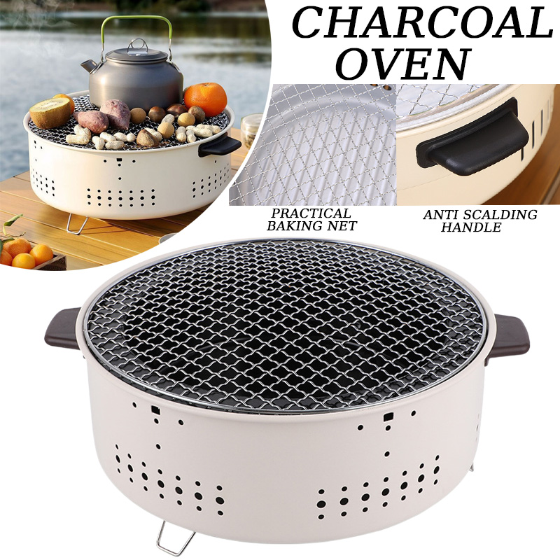 Outdoor Camping Oven - Ronde Barbecue Kachel 1/3pcs Draagbare Verwijderbare