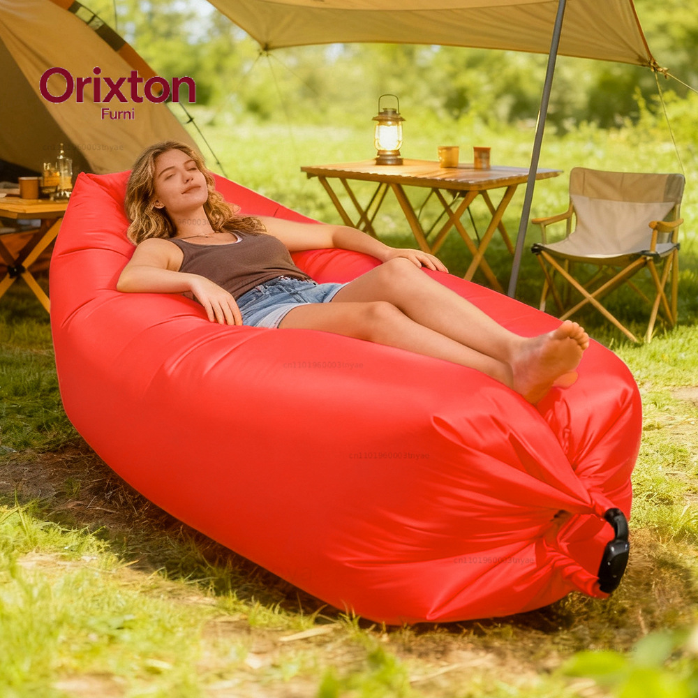 Bed Outdoor Camping - Multicolor opblaasbare eenpersoonsbank, draagbare buiten- en