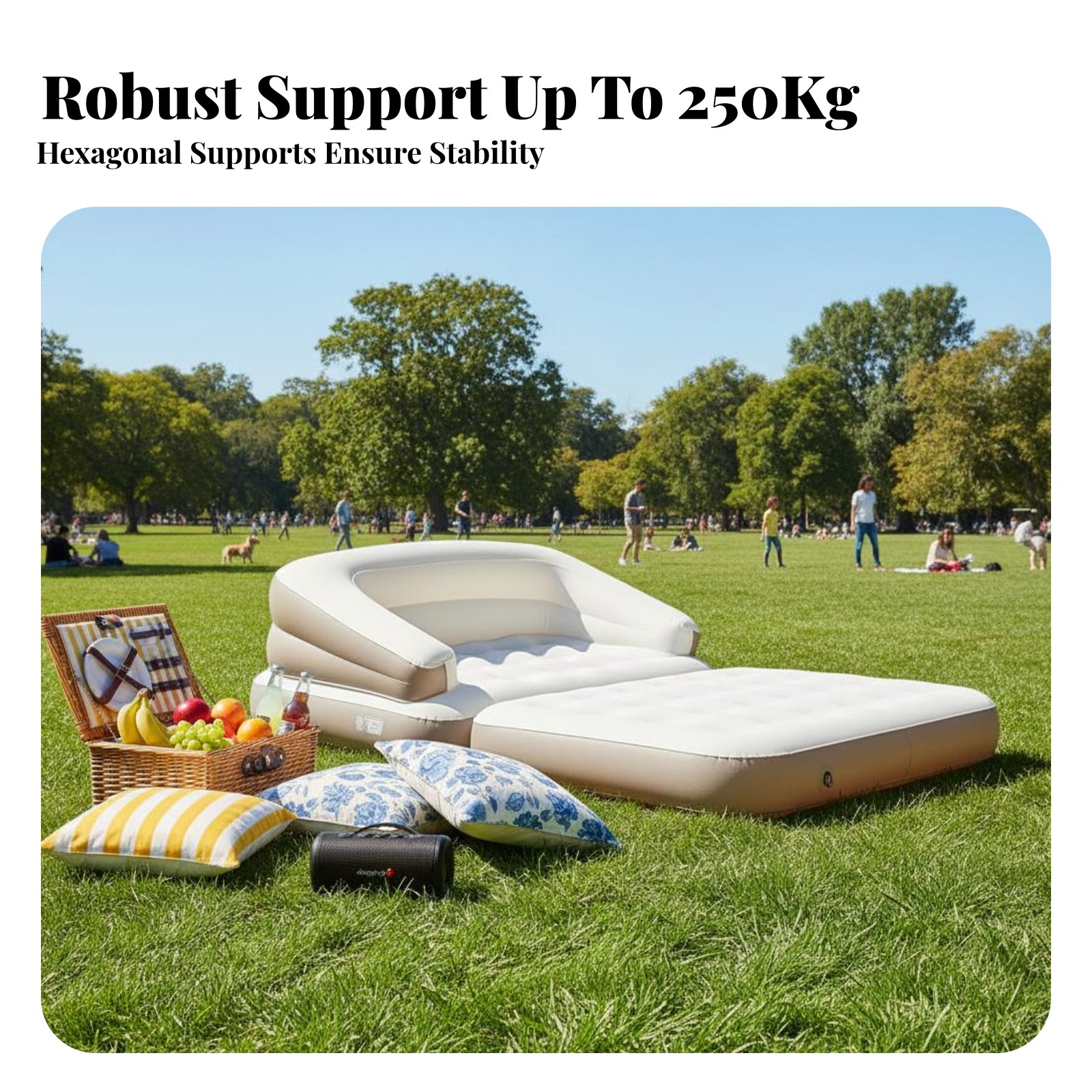 Inflatable Mattress - Opblaasbaar matras, opvouwbare luchtbank, voor buiten