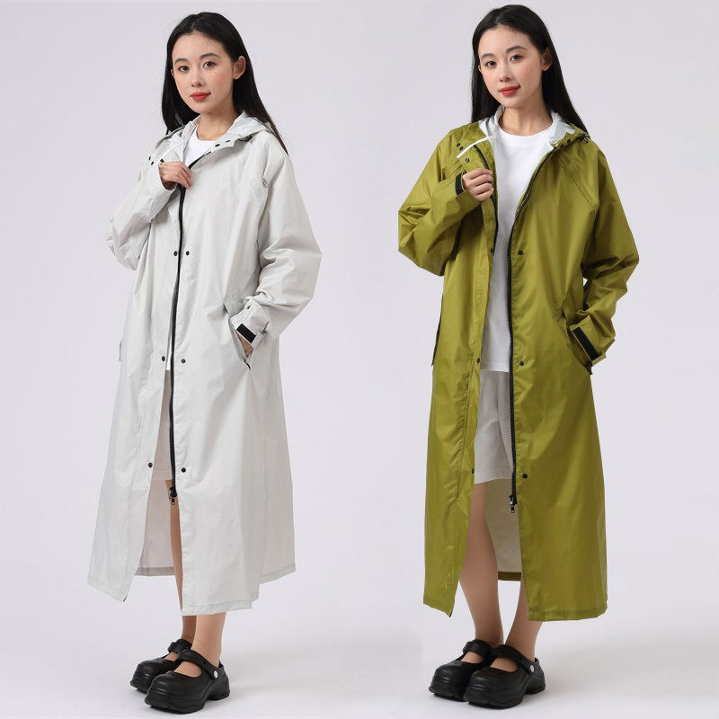 Camping Rain Poncho - Lange regenjas met capuchon voor dames,