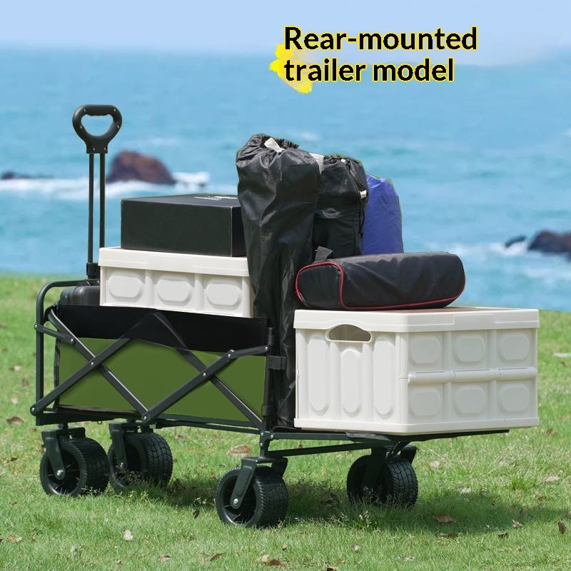 Outdoor Camping Folding Table - Fabrieksuitverkoop Vierwiel Platform Camping Utility Wagon