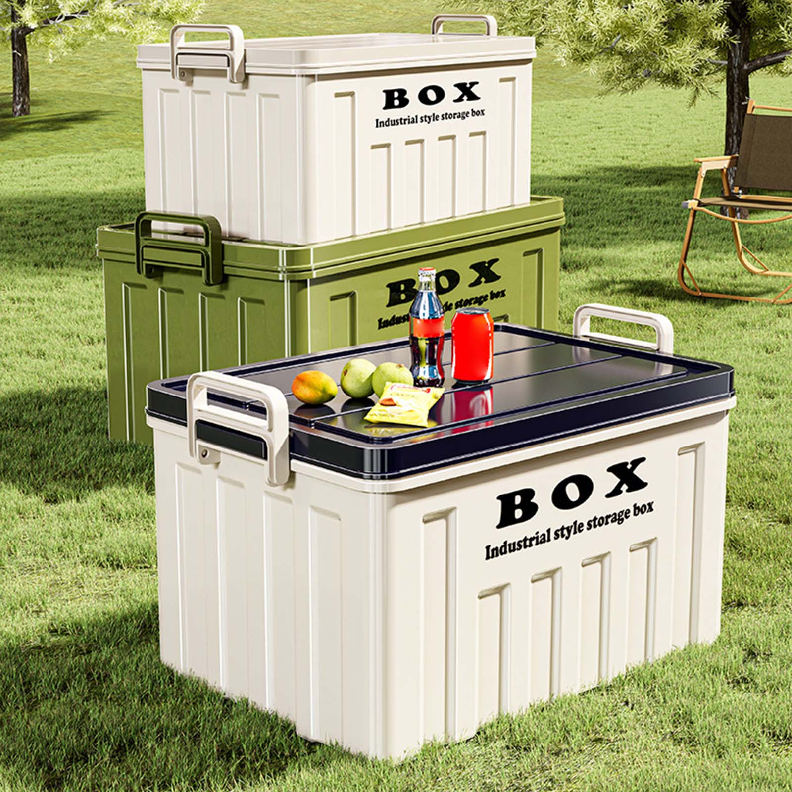 Outdoor Camping Storage Box - Stapelbare opbergbak met grote capaciteit, praktische