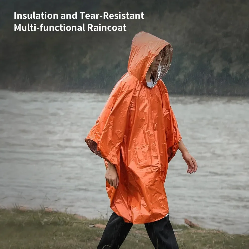 Camping Rain Poncho - Noodregenjas Poncho Waterdichte regenkleding Deken Survival