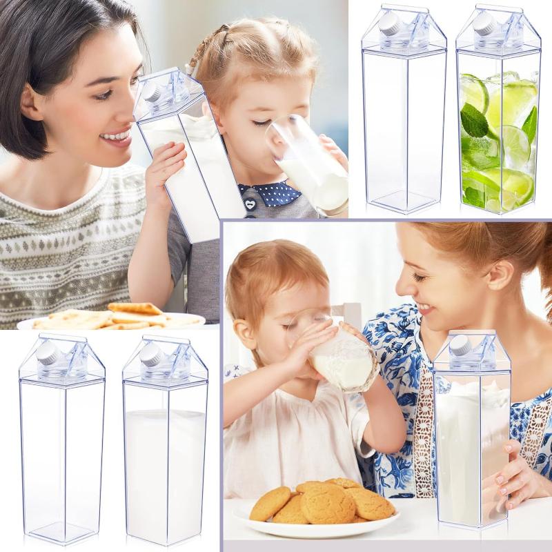 Outdoor Camping Storage Box - 750ML Transparante Melkfles Waterbox Vierkante Melk