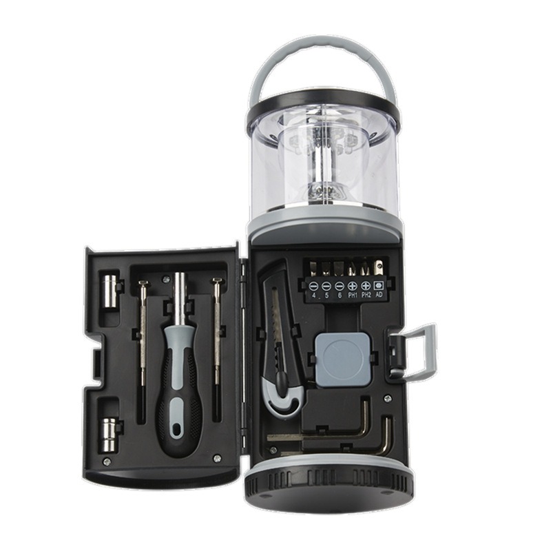 Outdoor Camping Kit - Campinglantaarn met handgereedschapset Draagbare LED-noodverlichting Multifunctionele