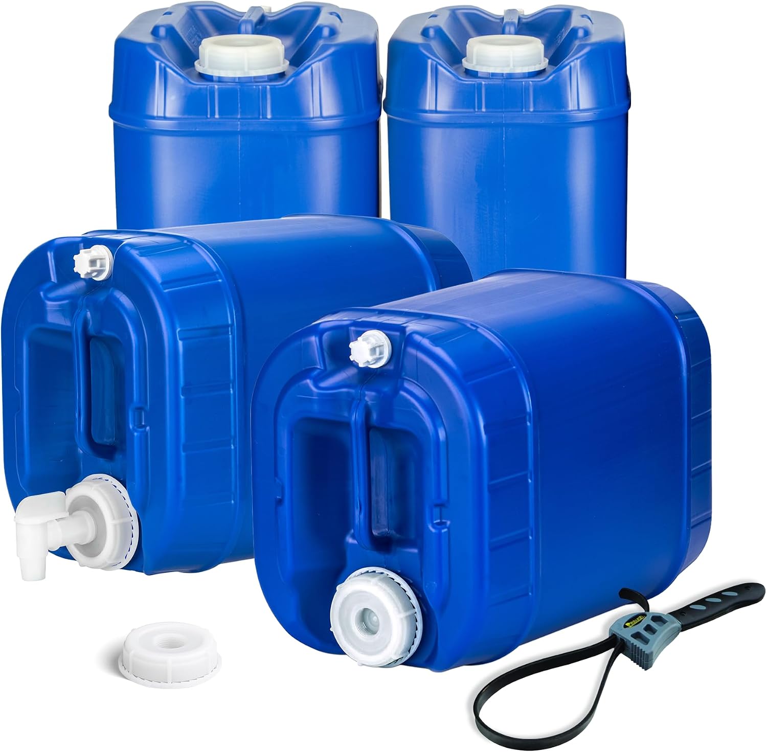 Outdoor Camping Water Tank - Stapelbare noodwateropslagcontainers, zes-pack vijf gallon watertanks