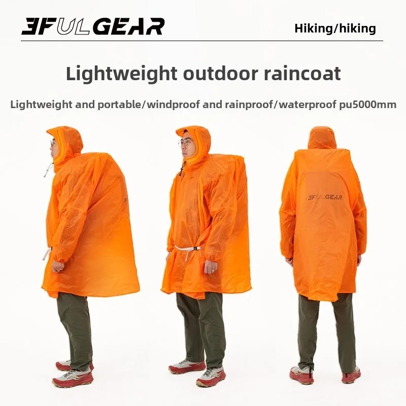 Camping Rain Poncho - Ultralichte regenponcho 3F UL GEAR 15D/210T