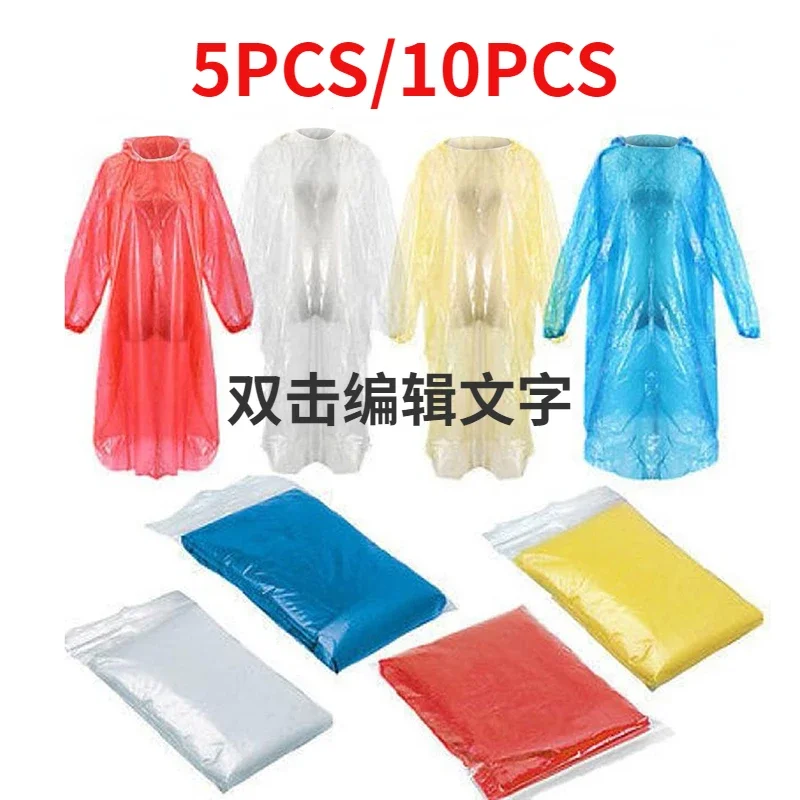 Camping Rain Poncho - 5/10PC Wegwerpregenjas Adultchildren Waterdichte regenjas Wandelen