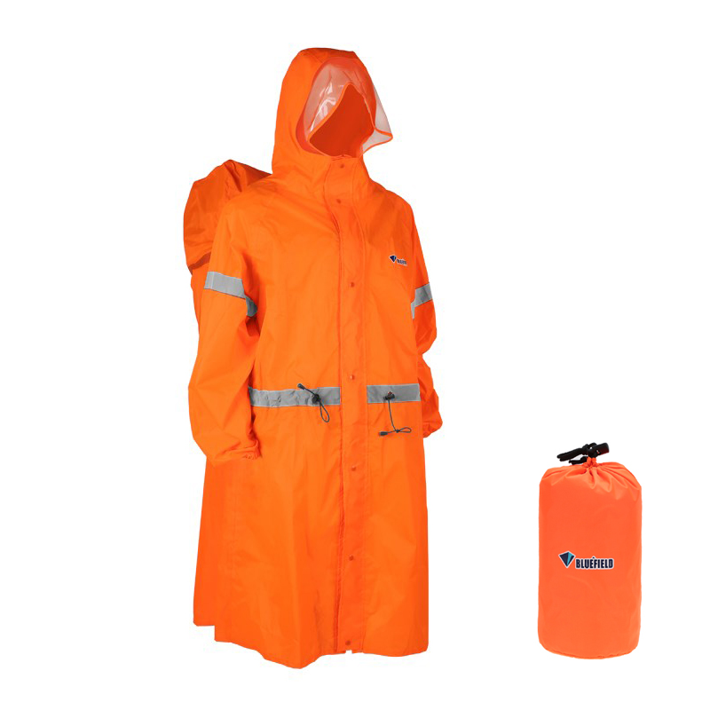 Camping Rain Poncho - Unisex reflecterende outdoor klimtas rugzak regenjas