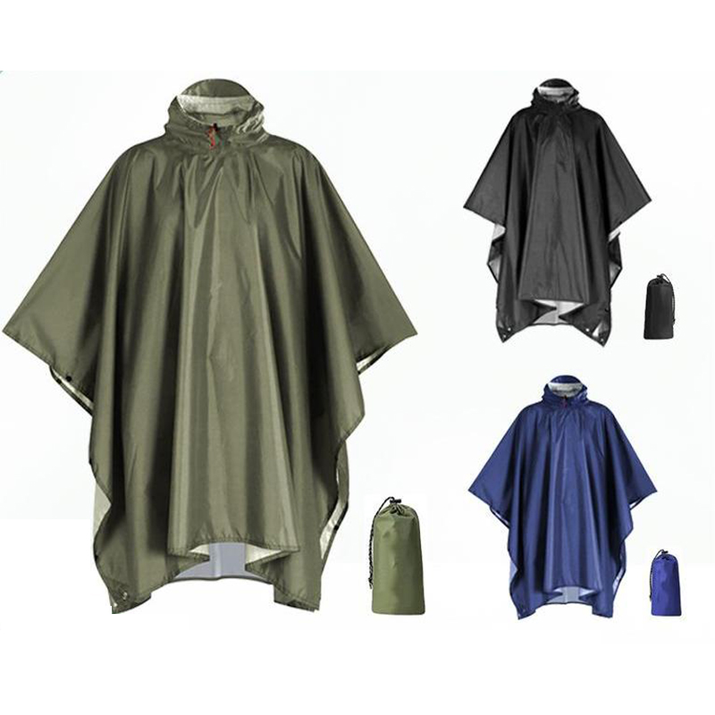 Camping Rain Poncho - Zware Regenponcho Voor Backpacken Waterdichte Lichtgewicht