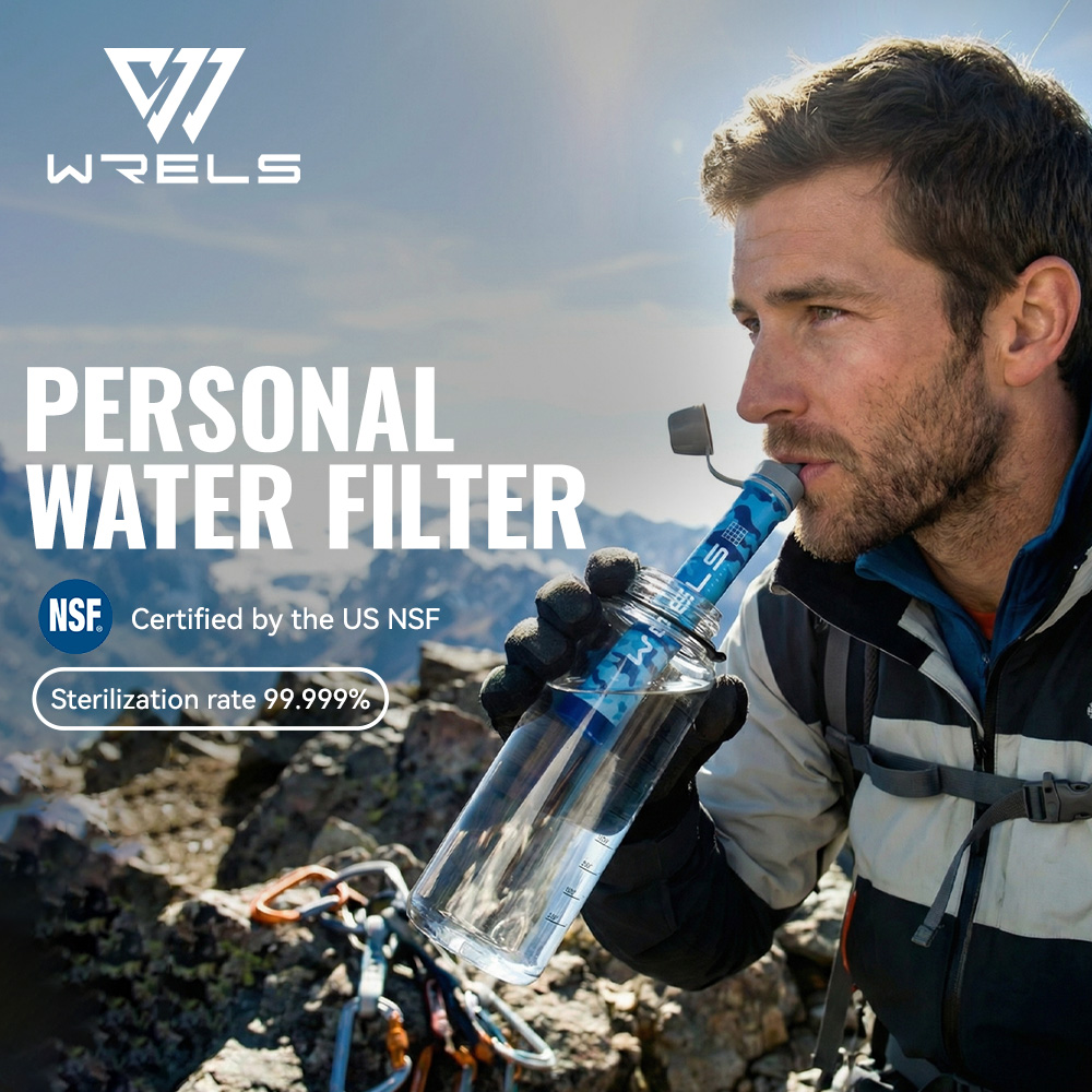 Outdoor Camping Water Filter - WRELS Outdoor draagbare waterfilterset Campingwaterzuiveraar voor
