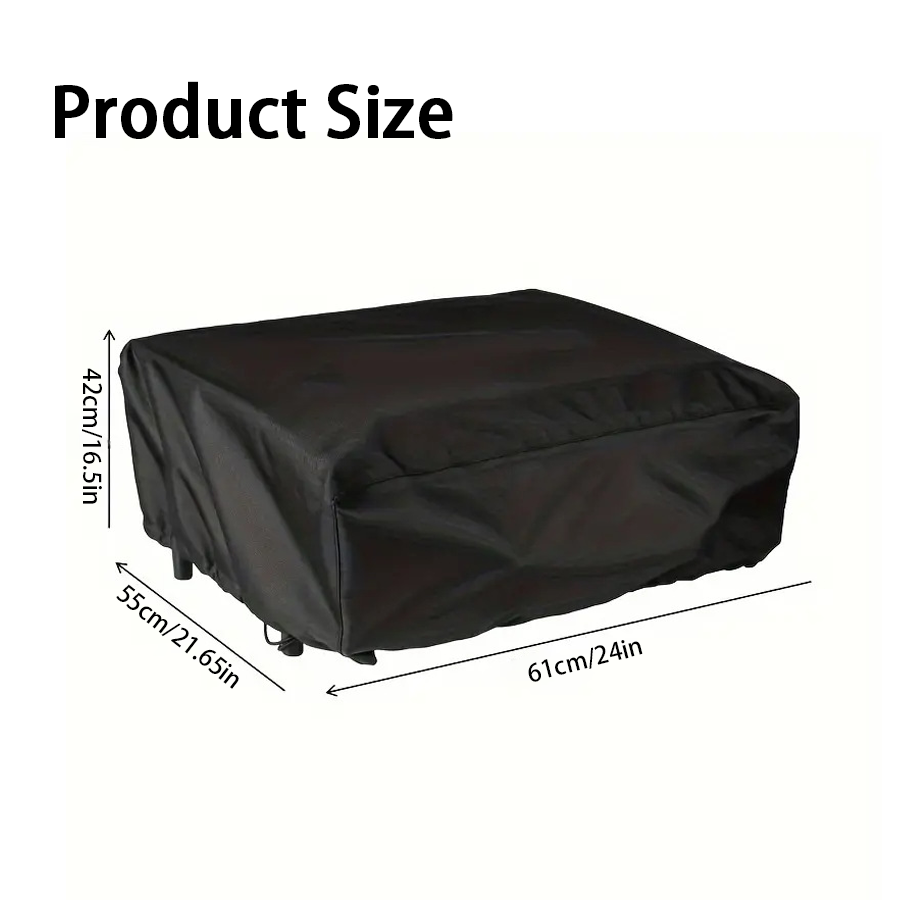 Outdoor Camping Oven - 1 stuk zwarte ovenbeschermhoes met verstelbaar