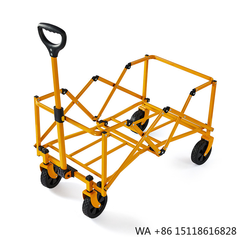 Outdoor Camping Folding Table - Inklapbare vouwwagen, strandkar met grote capaciteit,