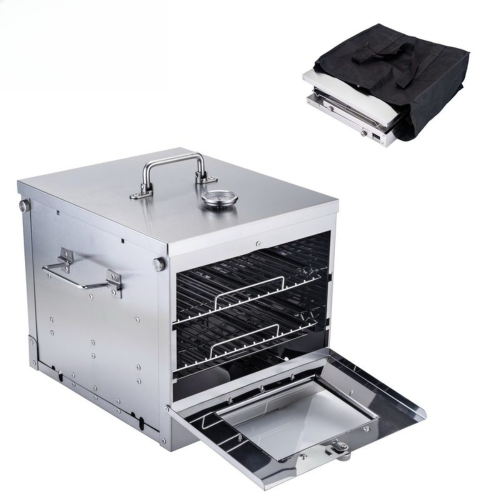 Outdoor Camping Oven - Buitenkampeerfornuis, kooktoestel van roestvrij staal, volledig