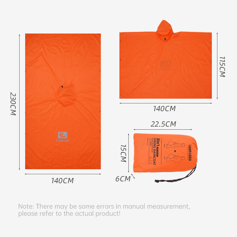 3-in-1 waterdichte regenjas Li - Camping Rain Poncho recensie en prijs
