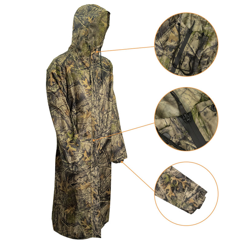 Camouflage Lange Regenjas Voor - Camping Rain Poncho recensie en prijs