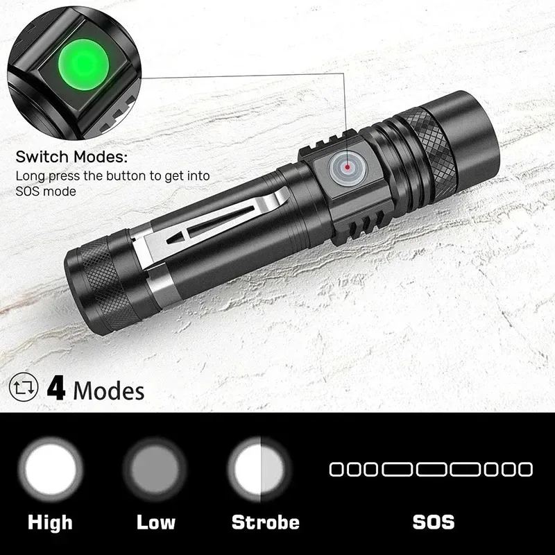 Oplaadbare T6 Handzaklamp Gebr - Outdoor Camping Adventures recensie en prijs