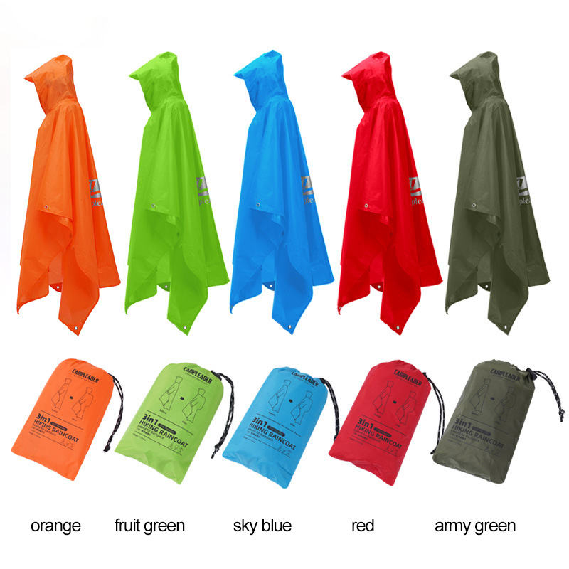 3-in-1 buitenregenjas met capu - Camping Rain Poncho recensie en prijs
