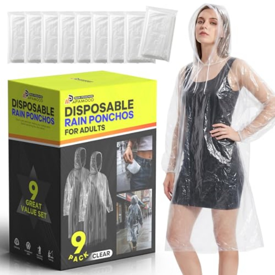 Wegwerp regenponcho's, 6-pack/ - Camping Rain Poncho recensie en prijs