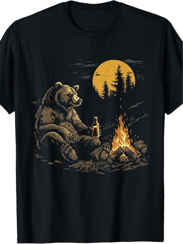 Casual katoenen T-shirt voor h - Outdoor Camping Adventures recensie en prijs