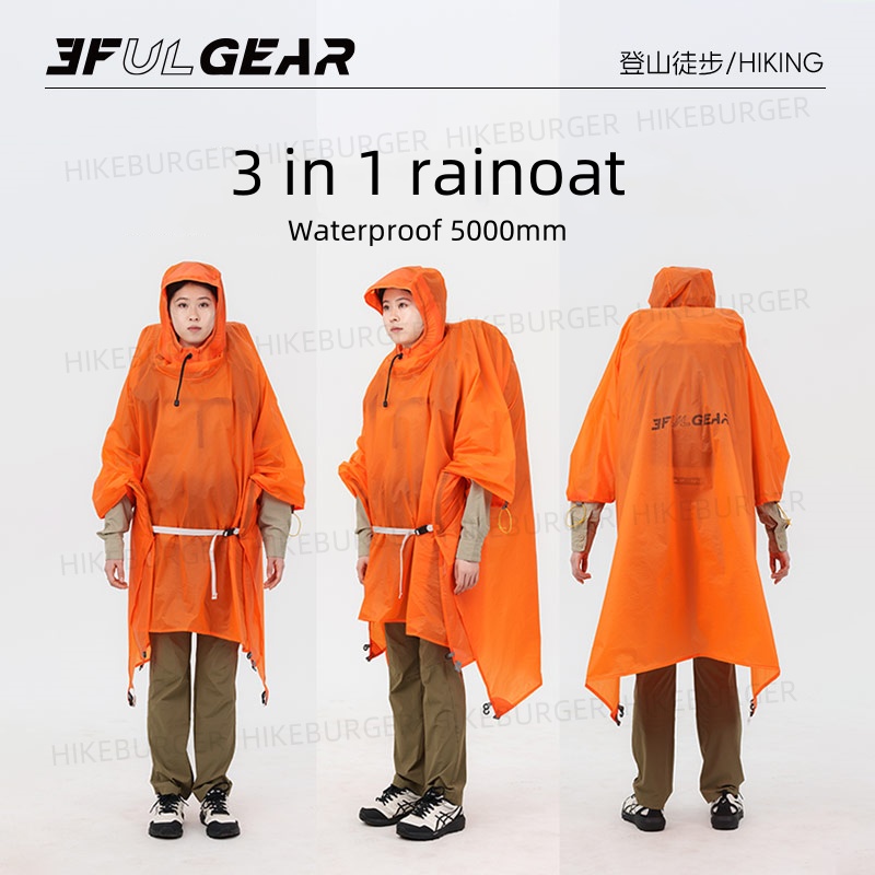 3F UL GEAR 3 In1 Regenponcho O - Camping Rain Poncho recensie en prijs