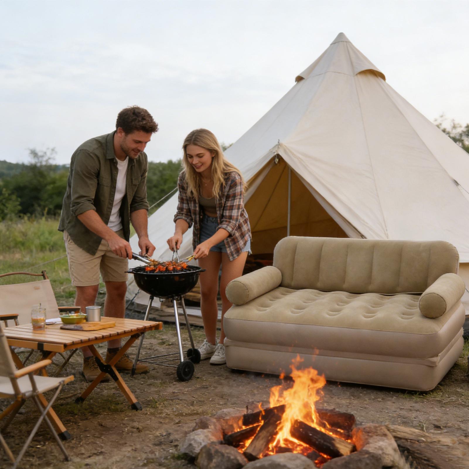 Opblaasbare luchtbank met luch - Bed Outdoor Camping recensie en prijs