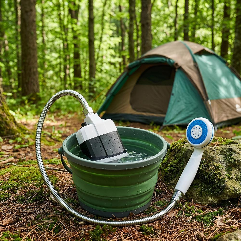 Draagbare elektrische douche-u - Outdoor Camping Rentals recensie en prijs