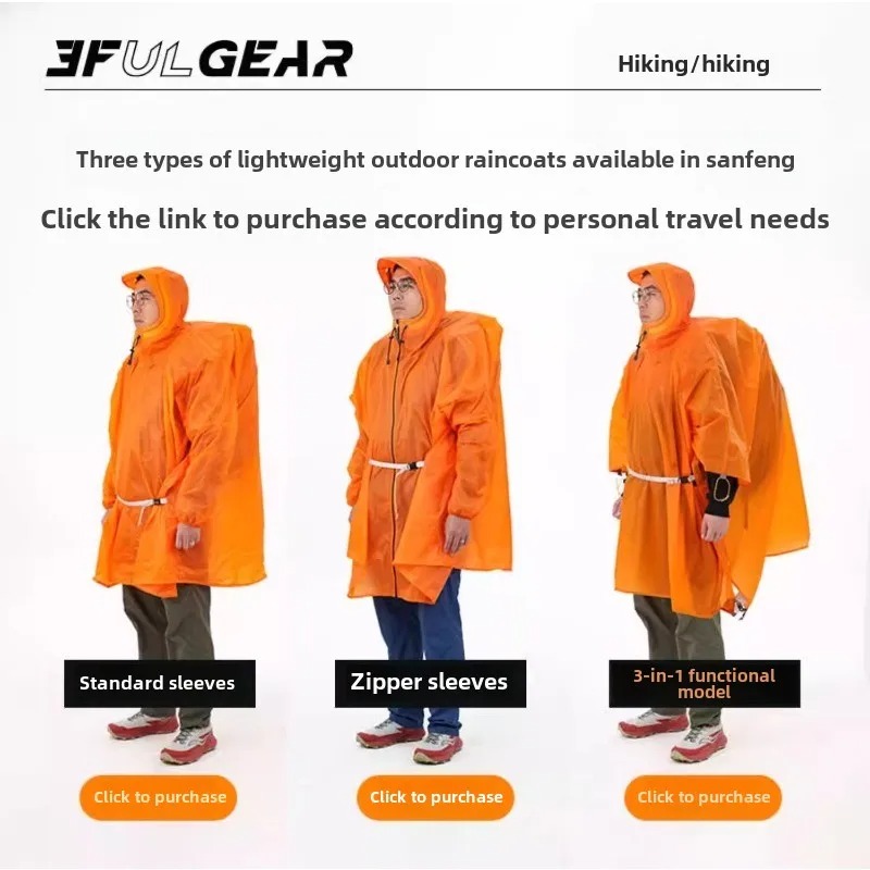 Ultralichte regenponcho 3F UL  - Camping Rain Poncho recensie en prijs