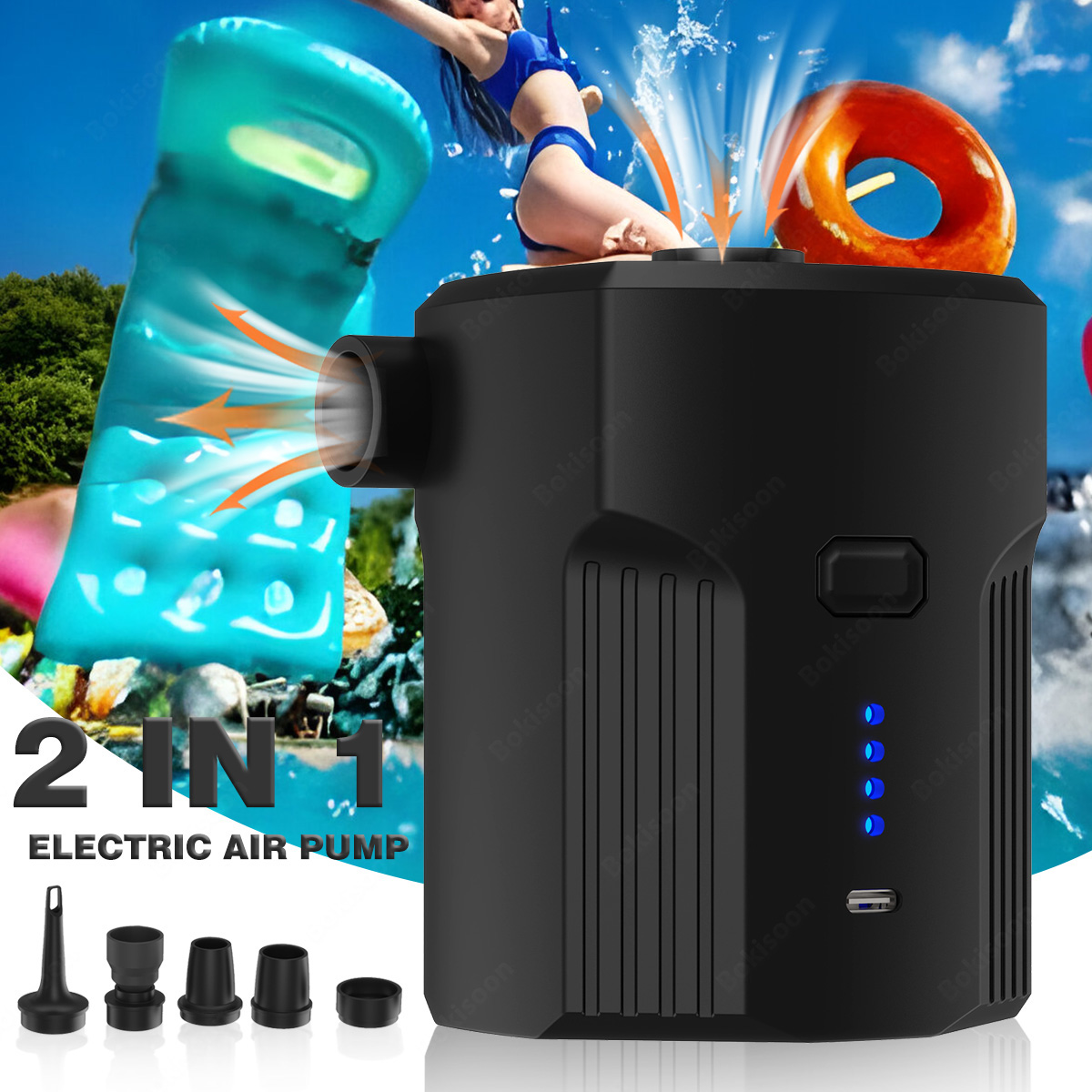Draagbare elektrische luchtpom - Inflatable Mattress recensie en prijs