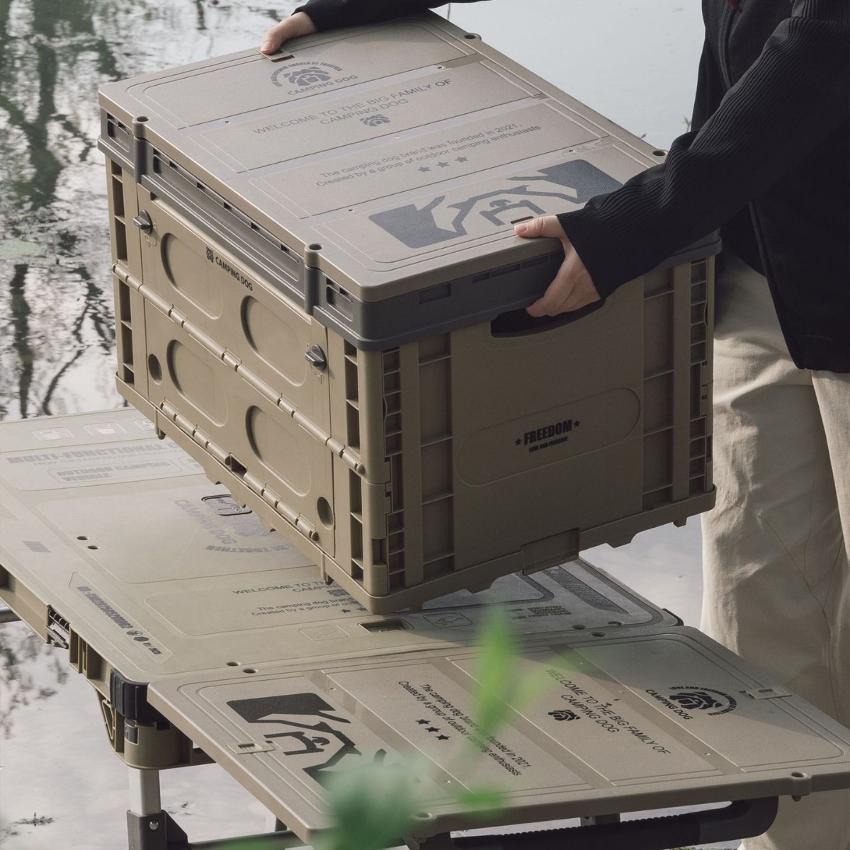Vouwwagen met tafelblad voor b - Outdoor Camping Folding Table recensie en prijs