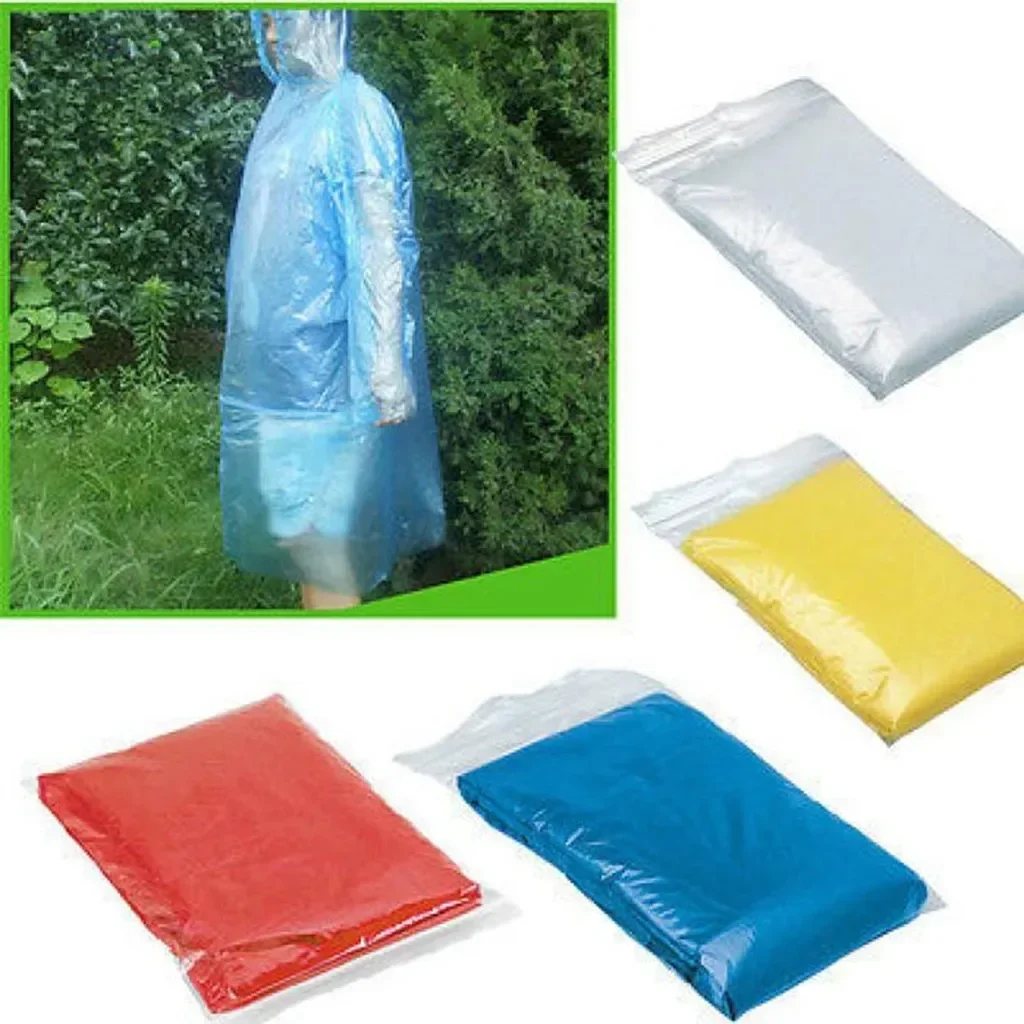 5/10PC Wegwerpregenjas Adultch - Camping Rain Poncho recensie en prijs